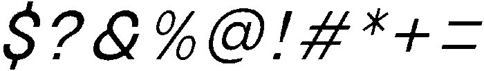 Avita Oblique otf (400) Font OTHER CHARS