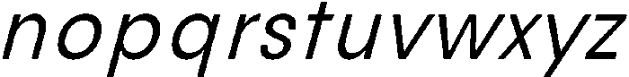 Avita Oblique otf (400) Font LOWERCASE