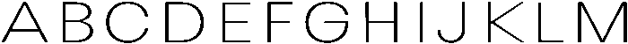 Avita Thin Expanded otf (100) Font UPPERCASE