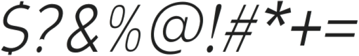 Avita Thin Italic otf (100) Font OTHER CHARS