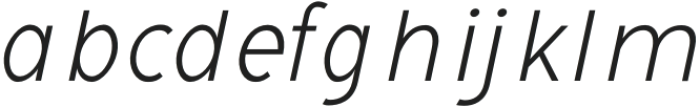 Avita Thin Italic otf (100) Font LOWERCASE