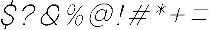 Avita Thin Oblique otf (100) Font OTHER CHARS