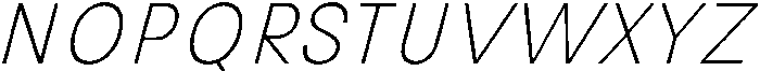 Avita Thin Oblique otf (100) Font UPPERCASE