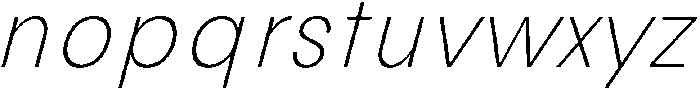Avita Thin Oblique otf (100) Font LOWERCASE