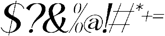 Avolisse Italic otf (400) Font OTHER CHARS