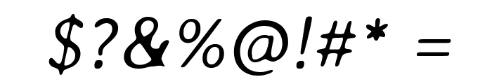 Averia Libre Light Italic Font OTHER CHARS
