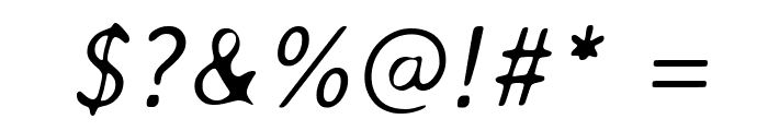 Averia-LightItalic Font OTHER CHARS