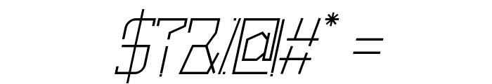 Avint Thin Italic Font OTHER CHARS