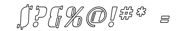 Avondale SC Outline Italic Font OTHER CHARS