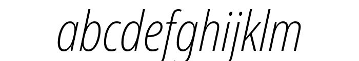 Avrile Sans Condensed ExtraLight Italic Font LOWERCASE