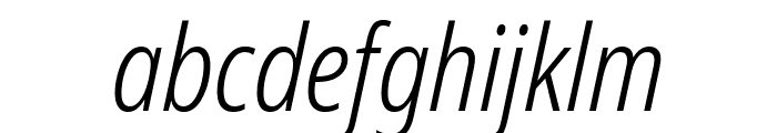 Avrile Sans Condensed Light Italic Font LOWERCASE