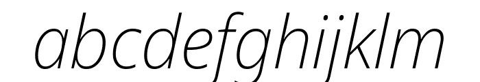 Avrile Sans ExtraLight Italic Font LOWERCASE