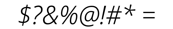 Avrile Sans Light Italic Font OTHER CHARS