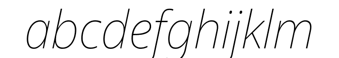 Avrile Sans Thin Italic Font LOWERCASE