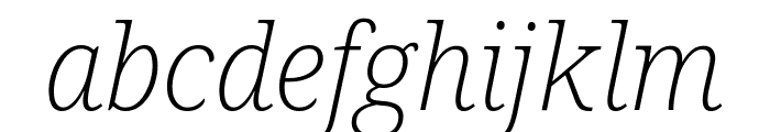Avrile Serif ExtraLight Italic Font LOWERCASE