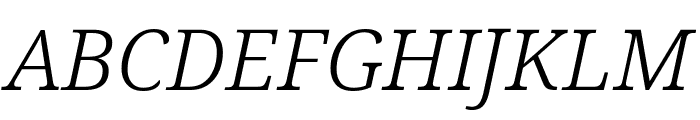 Avrile Serif Light Italic Font UPPERCASE
