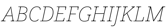 Avrile Serif Thin Italic Font UPPERCASE