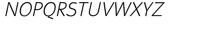 Avea ExtraLight Italic Font UPPERCASE