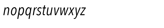 Avenir Next Condensed Italic Font LOWERCASE
