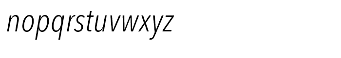 Avenir Next Condensed Light Italic Font LOWERCASE