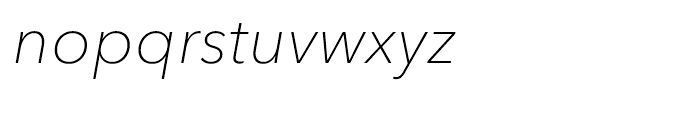 Avenir Next Cyrillic Thin Italic Font LOWERCASE
