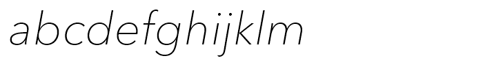 Avenir Next Thin Italic Font LOWERCASE
