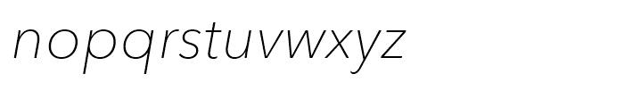 Avenir Next Thin Italic Font LOWERCASE