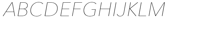 Avenir Next Ultralight Italic Font UPPERCASE