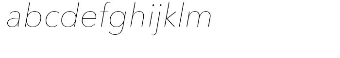 Avenir Next Ultralight Italic Font LOWERCASE