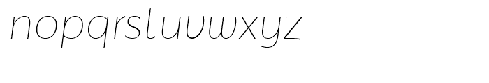 Averta Extra Thin Italic Font LOWERCASE