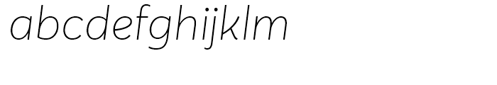 Averta Thin Italic Font LOWERCASE