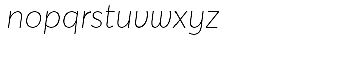 Averta Thin Italic Font LOWERCASE