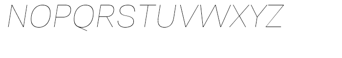 Avion Thin Oblique Font UPPERCASE