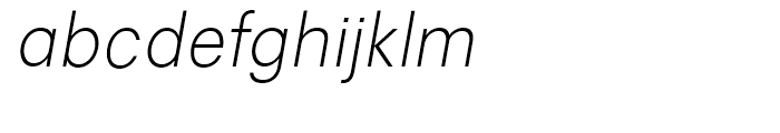 Avus Light Italic Font LOWERCASE
