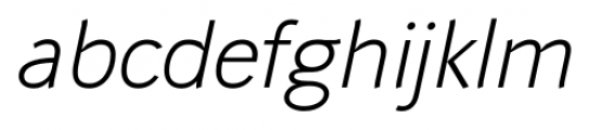 Avea Extra Light Italic Font LOWERCASE