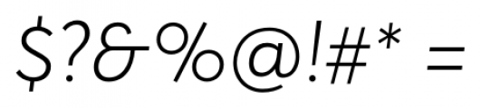 Averta Light Italic Font OTHER CHARS