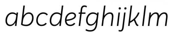 Averta Light Italic Font LOWERCASE