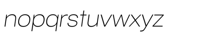 Ava Grand Thin Italic Font LOWERCASE