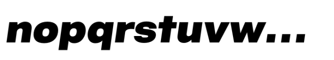Ava Grand Wide Black Italic Font LOWERCASE