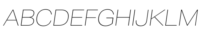Ava Grand Wide Hairline Italic Font UPPERCASE