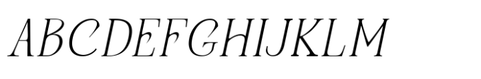 Avander Extra Light Italic Font UPPERCASE