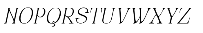 Avander Extra Light Italic Font UPPERCASE