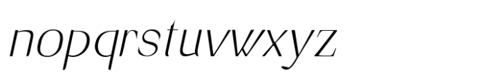 Avander Extra Light Italic Font LOWERCASE