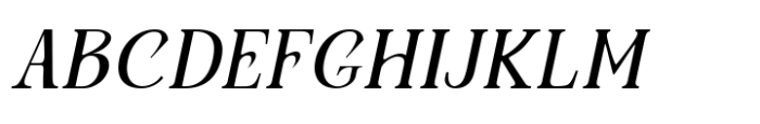 Avander Italic Font UPPERCASE