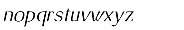 Avander Light Italic Font LOWERCASE