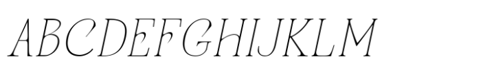 Avander Thin Italic Font UPPERCASE