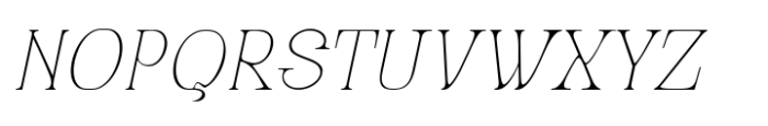 Avander Thin Italic Font UPPERCASE