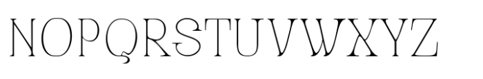 Avander Thin Font UPPERCASE