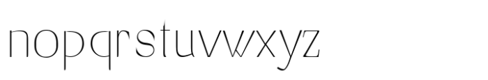 Avander Thin Font LOWERCASE