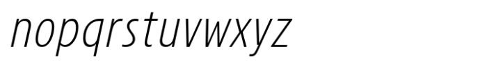 Avanti Extra Light Italic Font LOWERCASE